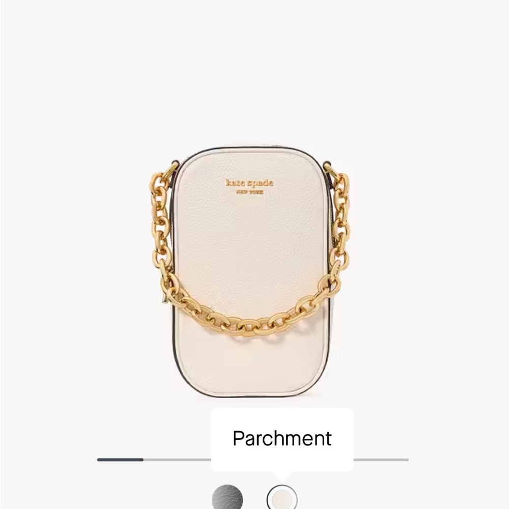 Kate Spade Cream Crossbody Bag with Gold Chain
